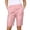 Pink, variant on Sakmal Knee Length Womens Khaki Shorts Plus Size Chino Straight Leg Summer Black Solid Shorts for Women with Pockets