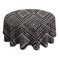 thumbnail image 4 of Black and White Geometric Pattern Round Tablecloth 60"x60",Wrinkle Wipeable Table Cloth for Kitchen Dining Room Picnic Patio Party, 4 of 6