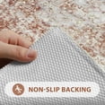 thumbnail image 3 of Blue Bathroom Rugs, Distressed Farmhouse Boho Bath Mat, Comfy Velvet Small Bath Rugs Non Slip Washable, Vintage Oriental Toilet Rug for Sink Shower Vanity, 18x26 inch, 3 of 6