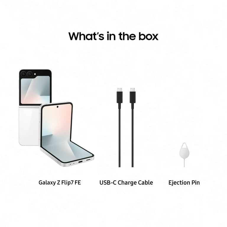 Samsung Galaxy Z Flip7 FE 256GB Smartphone (Unlocked), White