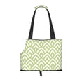 thumbnail image 4 of LNWH Green Geometric Seamless Pattern Dog Carrier Bag, Pet Dog Carrier Purse Foldable Waterproof Pet Tote Bag for Cat and Small Dog, 4 of 8