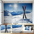 thumbnail image 5 of Prxcm Peel and Stick Canvas Wallpaper Pair red skis crossed wedged snow mountain Art Wall Mural Decor Self Adhesive and Removable 100"x 144", 5 of 5