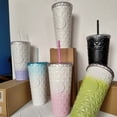 thumbnail image 2 of Starbucks Gradient Diamond Quilted 304 Stainless Steel Straw Bottle, 2 of 2