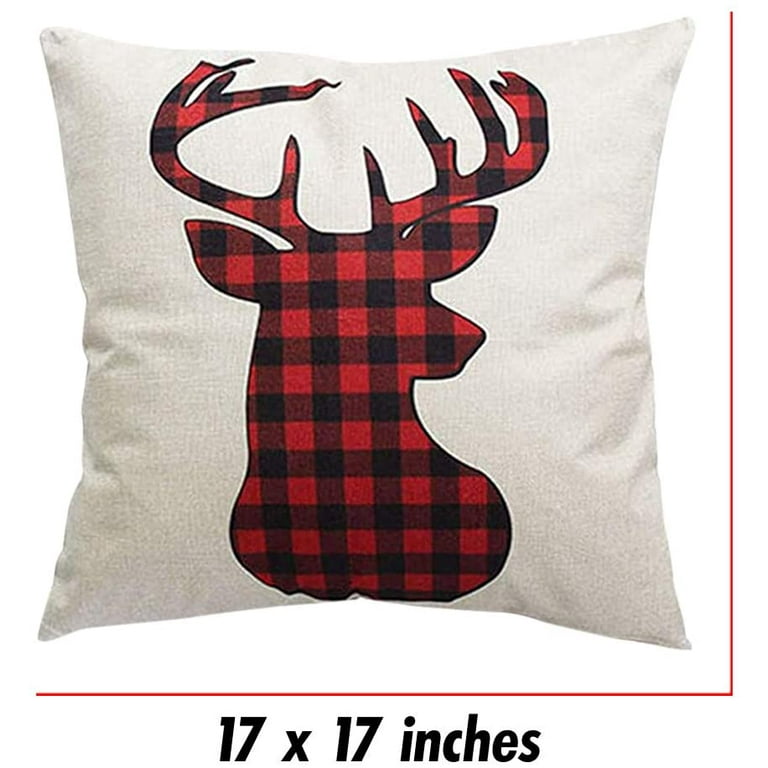 Set Of 4 Red And Black Printed Pillow Covers Set Of 4 Red And Black Printed Pillow Covers