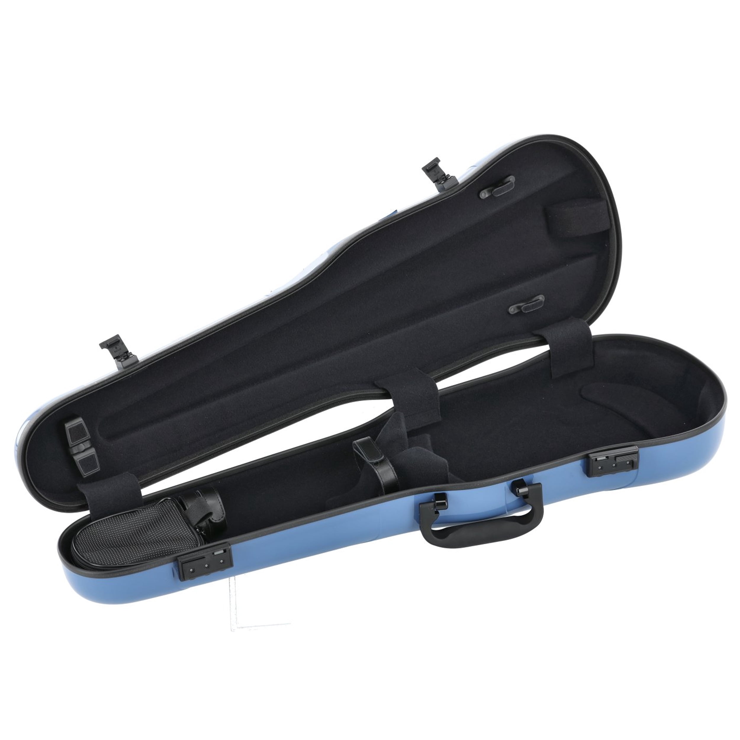 GEWA Violin Case, Air 1.7, Shaped, 4/4, Blue/Black, High Gloss w/Subway Handle