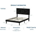 thumbnail image 2 of Senfot Full Bed Frame, Upholstered Platform Bed with Button Tufted Headboard & Under-Bed Storage Space, Sturdy Wooden Slats Support, Noise Free & Easy Assembly,No Box Spring Needed,Black, 2 of 6