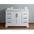 thumbnail image 2 of Stufurhome Ariane 48 Inches White Single Vanity Cabinet Single Bathroom Sink, 2 of 7