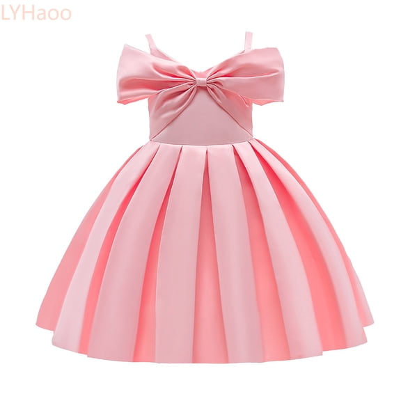 LYHaoo Kids Toddler Baby Girls Spring Summer Solid Ruffle Sleeveless Princess Dress Children's Day Clothing,Girls Casual Dresses Sizes 3-4 Years Pink