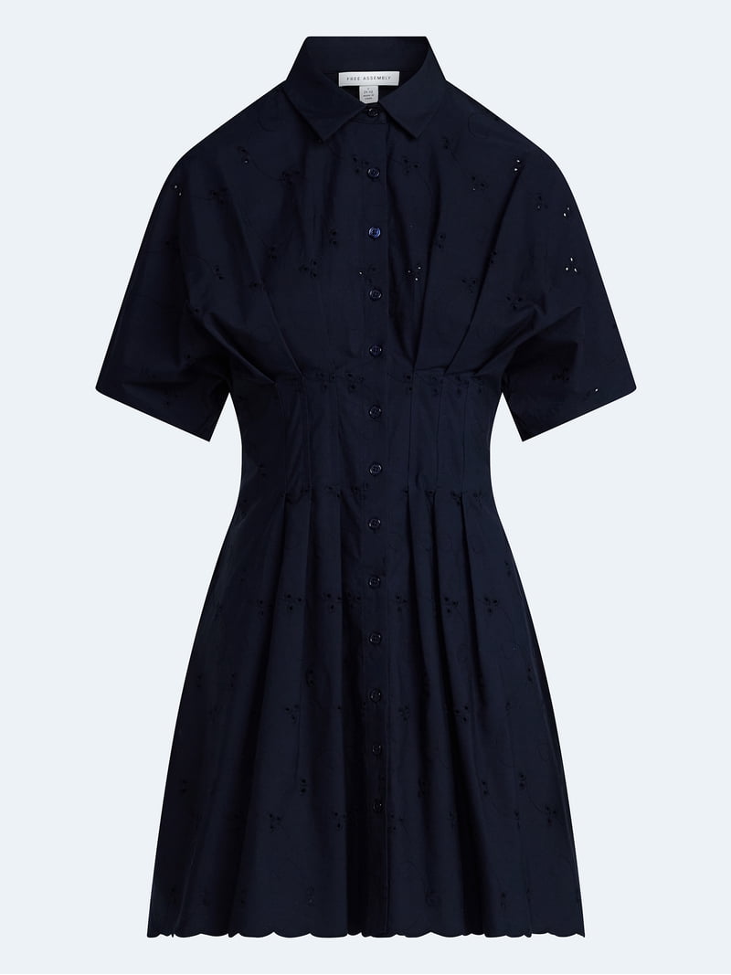 knee length dresses for ladies Deasia Strapless Eyelet Mini Dress