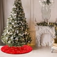 thumbnail image 5 of Plush Christmas Tree Skirts, 30 inches Luxury Pink Faux Fur Xmas Tree Base Cover Mat with Silver Snowflakes Pattern for Xmas New Year Home Party Decorations, 5 of 5