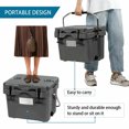 thumbnail image 4 of Topcobe 16 Quart 24-Can Capacity Portable Insulated Ice Cooler with 2 Cup Holders, Travel Cooler, Outdoor Picnic Camping Equipment, Gray, 4 of 10