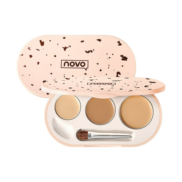 Mareep Concealer Palettes, Tring Color Concealer,Color Mixing Concealer Three Color Concealer Cream to Cover The Face with Dark Circles, Spots, Dreckles
