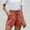 Red, variant on Sakmal Casual Shorts for Women Summer Hybrid Cotton and Linen Black Shorts with Pockets