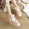 thumbnail image 3 of Mepaouo Women Goth Platform Boots Chunky High Heels Lace up Lolita Dress Ankle Booties with Cute Bow, 3 of 7