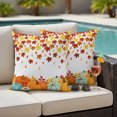 thumbnail image 2 of Outdoor Pillow Covers 24x24 Set of 2, Fall Orange Pumpkins Waterproof Patio Throw Pillow Covers for Couch Sofa Chair, Thanksgiving Farmhouse Maple Leaf Decorative Pillowcases for Throw Pillows, 2 of 9