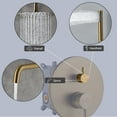 thumbnail image 3 of Boyel Living 10 inch Round Rain Shower Faucet Wall Mount Shower 3 Function Handheld Shower Head Combo Set,Brushed Gold, 3 of 10