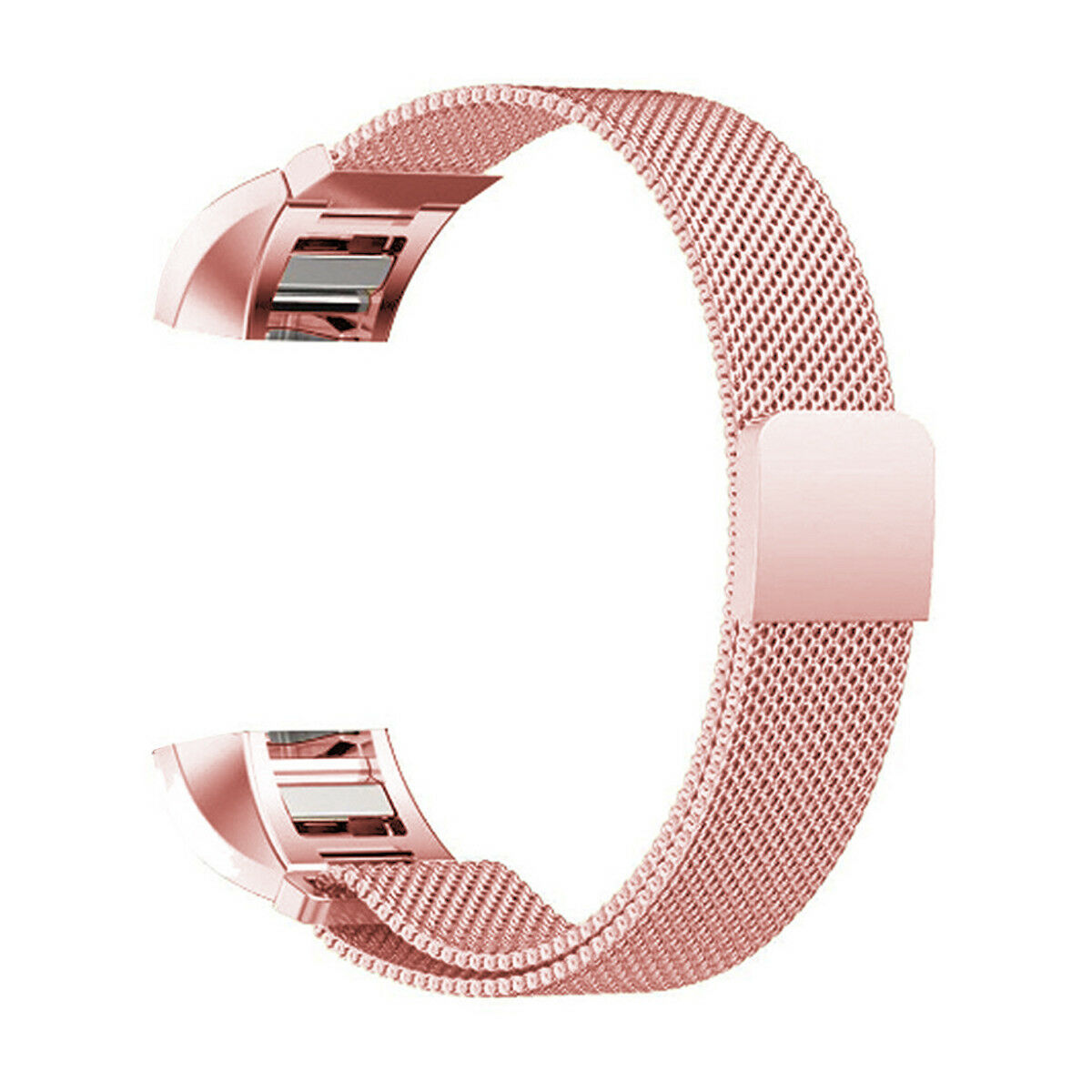 WIGERLON Metal Mesh Band For Fitbit Charge 4/3/SE - Stainless Steel Stretchy Solo Loop Replacement Watch Band - View #6