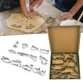 thumbnail image 2 of BNNG Cookie Cutter Shapes, 12 Pcs Stainless Steel Cutter Molds Set Cookie Stamp Mould DIY Baking Kitchen Tools Stainless Steel Cookie Molds Set Mini Cookie Cutters Metal Cookie Cutters, 2 of 9