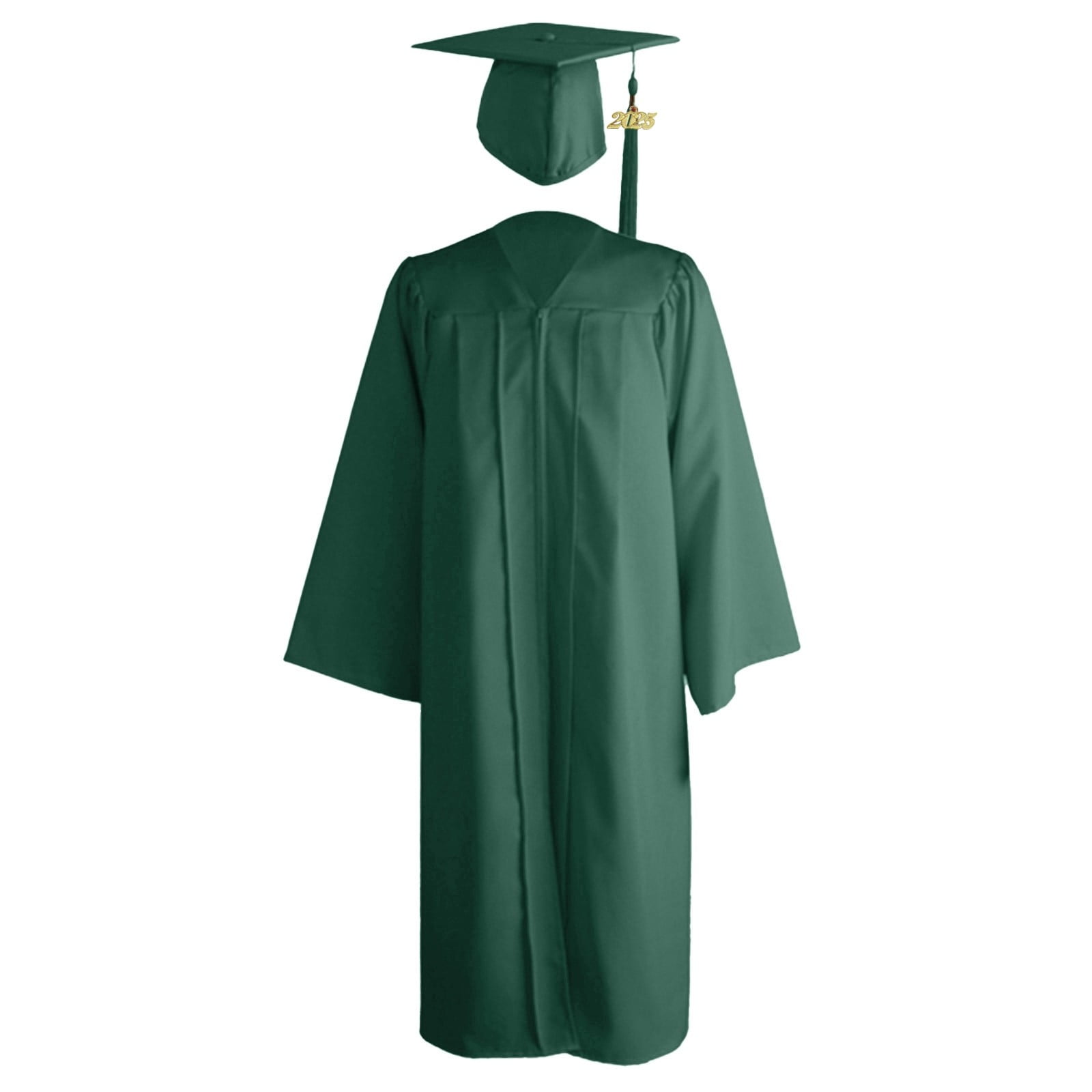 Oqasdz Solid Color Men Unisex Graduation Gown Sets College & High School Robe With Caps & Tassels Lovely Male Dailywear