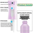 thumbnail image 3 of Continuous Fine Mist Spray Bottle, 200ml, Mr. Empty Water Ultra Fine Spray Bottle for Hair Styling, Skin Care, 3 of 4