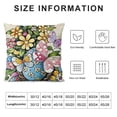 thumbnail image 5 of Nawypu  Easter Peeps Eggs Decorative Throw Pillow Covers  Wreath Bunny Rabbit Colorful Stripes Porch Patio Outdoor Pillowcase, Flowers Basket Butterfly Cushion Case Home Decor, 5 of 5