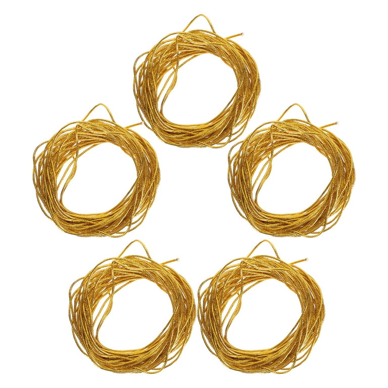 jijAcraft Spool Gold String Metallic Cord Tinsel String Craft Making Cord for Wrapping,Hair Braiding and Craft Making 100 Meters/ 109