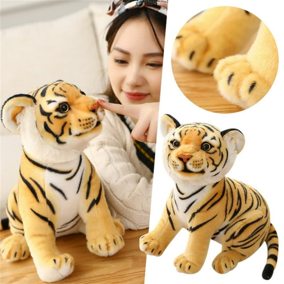 Homesteed Emotional Support Plush Squishy Toy Kawaii Tiger Stuffed Animal Simulation Pillow