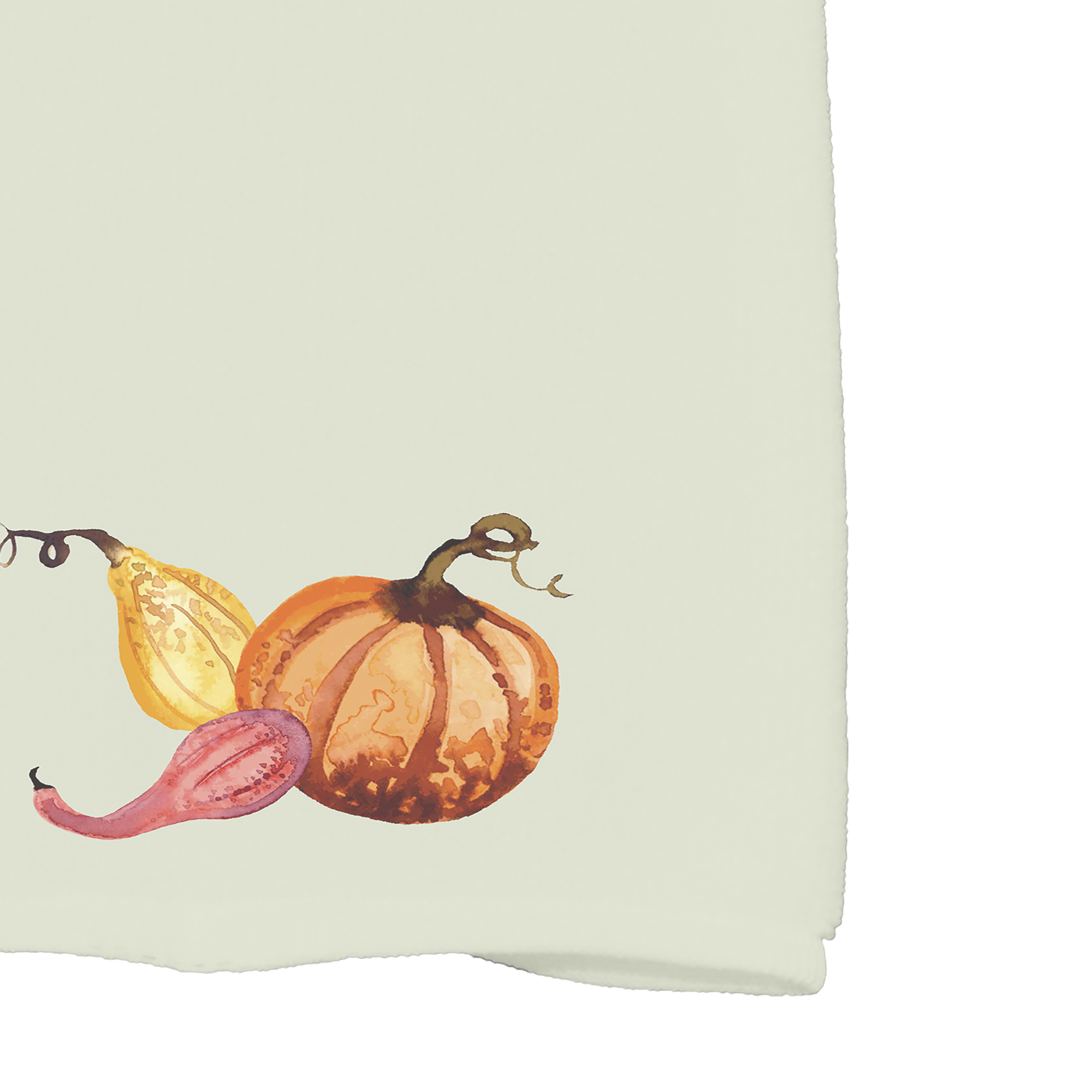 Simply Daisy Gourd Pile 16 x 25 Inch Light green Fall Print Kitchen Towel