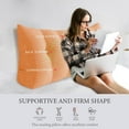 thumbnail image 3 of Fully Stuffed Thicken Headboard Pillow Twin Padded Headboard Soft and Firm Support Large Bolster Triangular Bed Wedge Pillow Backrest Positioning Bed Rest Reading Pillows for Bed Corduroy, 3 of 13
