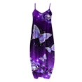 thumbnail image 4 of Femmes Été Robe Décontractée Sans Manches Grande Taille Boho Longue Robe Maxi avec Poches Robe de Plage, 4 of 4