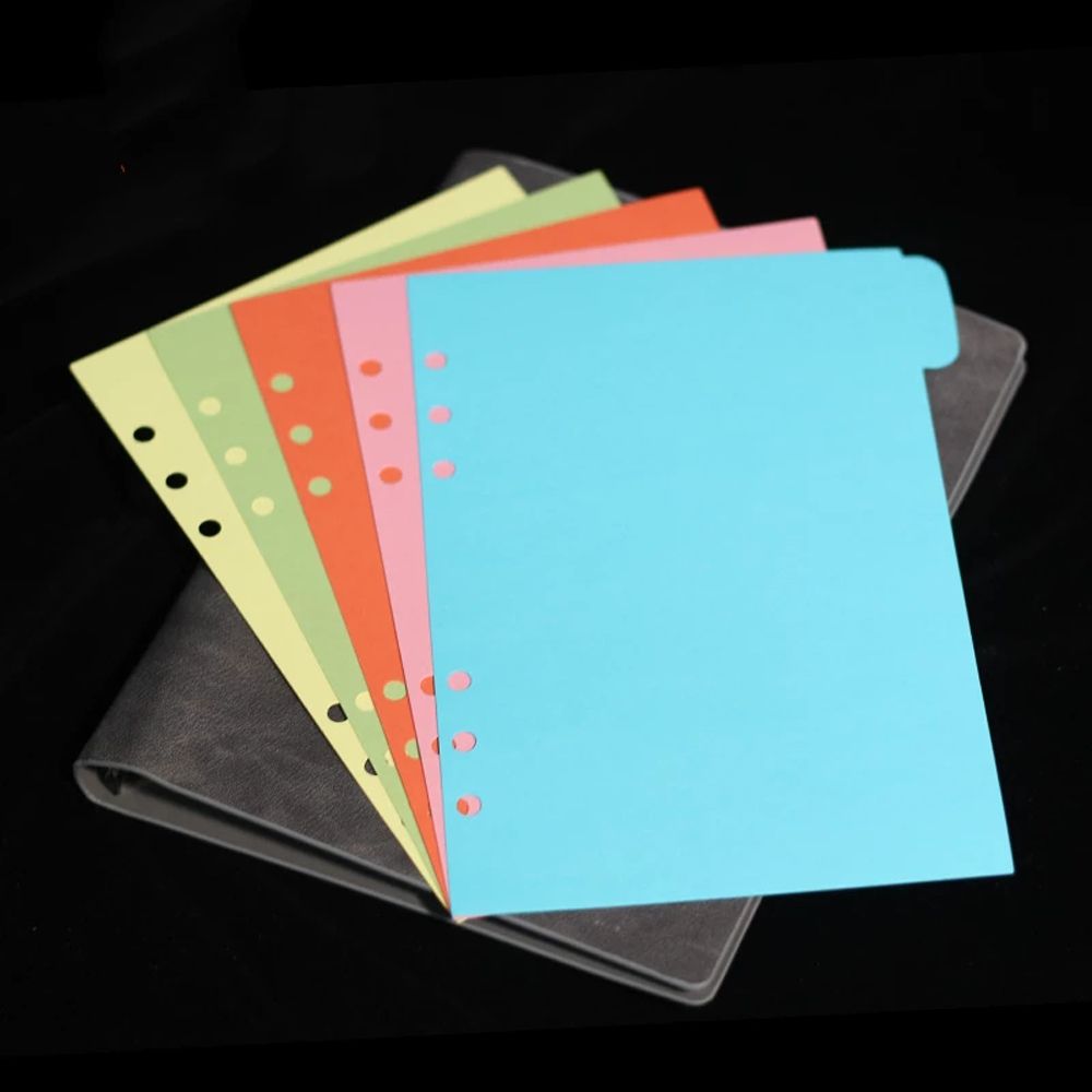 Colorful Color Index Pagination Refill Papers Tab Dividers for Notebook