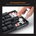 thumbnail image 4 of NB681 Nimbleback Wired 65% Mechanical Keyboard, RGB Backlit Ultra-Compact 68 Keys Gaming Keyboard with Hot-Swappable Switch and Stand-Alone Arrow/Control Keys (Hot Swappable Blue Switch, Black), 4 of 8
