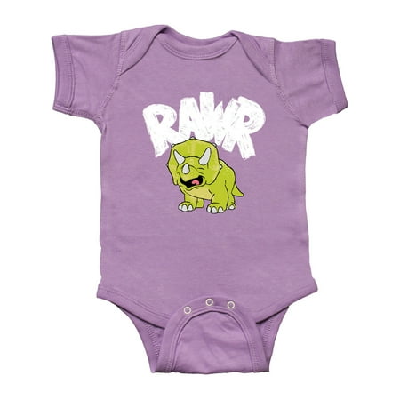 

Inktastic Lil Green Triceratops Rawr! Gift Baby Boy or Baby Girl Bodysuit