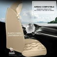 thumbnail image 3 of DIKSOAKR Seat Covers Fit for Mitsubishi Outlander Sport 2011-2025 Car Seat Covers Full Set 5 Seats Waterproof Leather Automotive Seat Cushion Protector Beige, 3 of 7