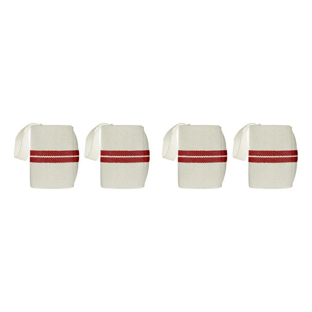 QualitChoice Bracelet de Poignet Bandage de Soutien pour Main, Compression, Résistant à la Transpiration, Blanc+rouge 2Ensemble