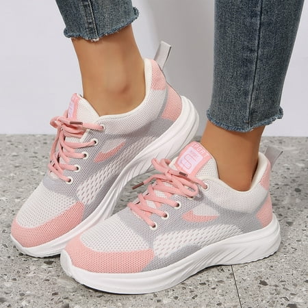 

Cathalem Womens Platform Star Sneaker Lace up Fashion Comfortable Walking Shoes Fashion All Season Womens 996 V2 Sneaker Pink 9
