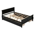 thumbnail image 6 of Full Size Wood Platform Bed with 4 Drawers,Storage Bed Frame with Streamlined Headboard and Footboard for Kids, Teens, Boys, Girls,Wooden Slats Support, No Box Spring Needed,Espresso, 6 of 8