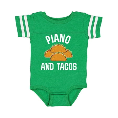 

Inktastic Piano And Tacos Funny Music Gift Baby Boy or Baby Girl Bodysuit