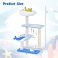 thumbnail image 3 of Demi Bonn 34" Cat Tree with Scratching Posts, Cat Tower with Padded Plush Perch, Multi-Platform for Jump, Blue, 3 of 8