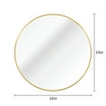 thumbnail image 4 of MAYEERTY 16" Gold Modern Round Metal Framed Mirror, Wall Decor for Bathroom & Living Room, 4 of 9