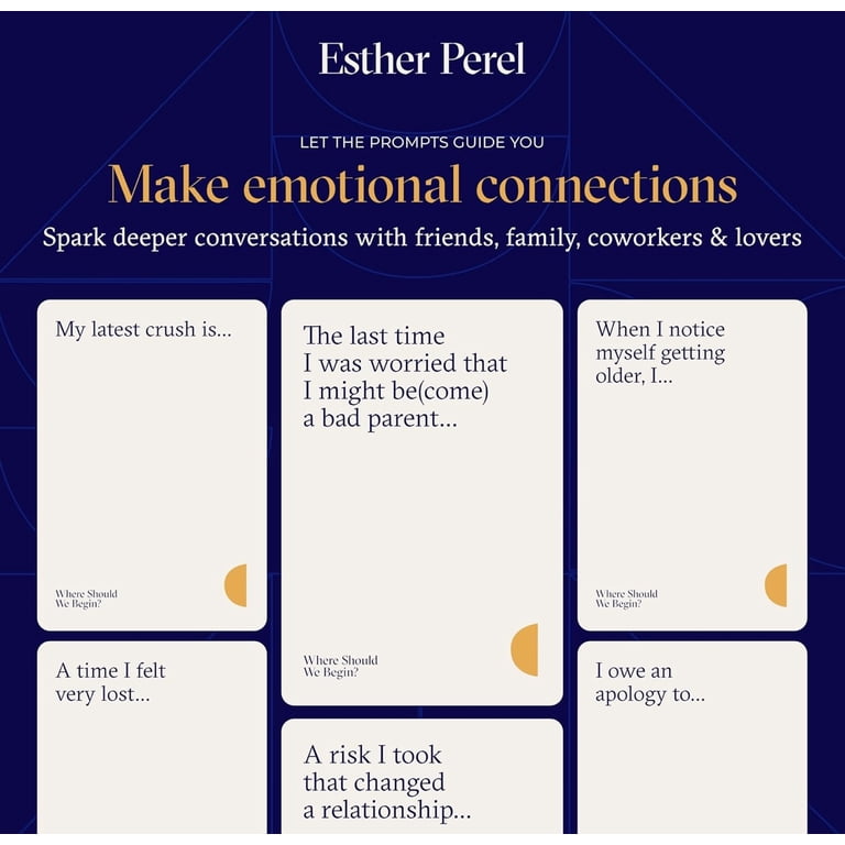 Esther Perel Where Should We Begin? A Game Of Stories | Juego De Conversación Con 200 Tarjetas Para Parejas, Amigos Y Familias, 2 A 6 Jugadores