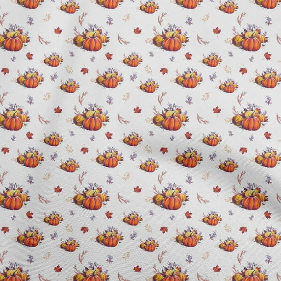 oneOone Cotton Poplin White Fabric Harvest Sewing Material Print Fabric By The Yard 42 Inch Wide