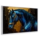 thumbnail image 1 of Cuadro Decorativo Marco Flotante Elegancia Azul Oro 90x60 Canvas Revolution Marco Blanco, 1 of 3