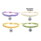 thumbnail image 2 of 4 pulseras de la amistad con colgante de fútbol tejido colorido ajustable para mujer y hombre MFZFUKR BST3002980-6, 2 of 5