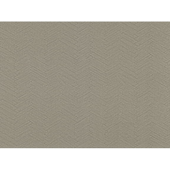 Warner Textures Karma Brown Herringhone Weave Wallpaper