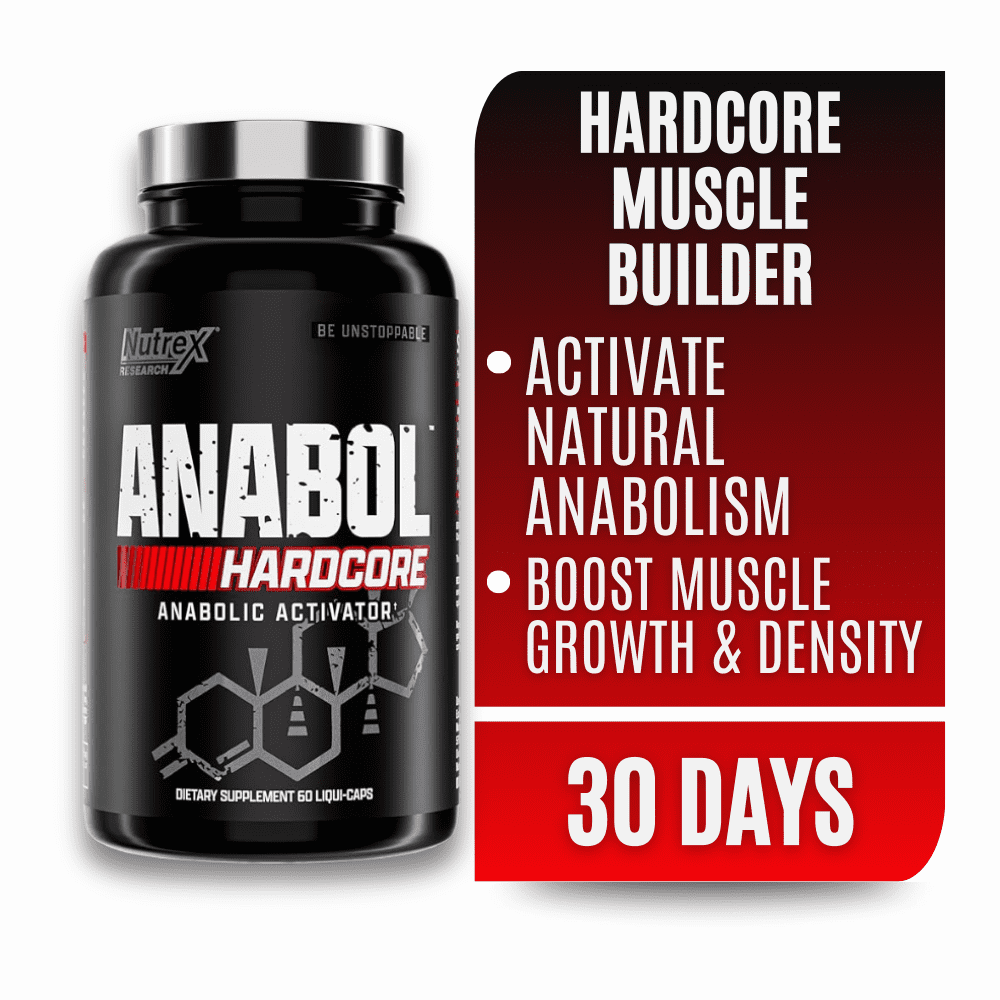 Nutrex Research Anabol Hardcore Muscle Growth Strength Support 60 Capsules