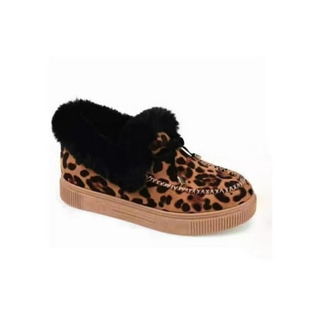 

Shakub Womens Platform Faux Fur Boots Plush Fleece Fluffy Warm Booties Winter Flats Walking Shoes