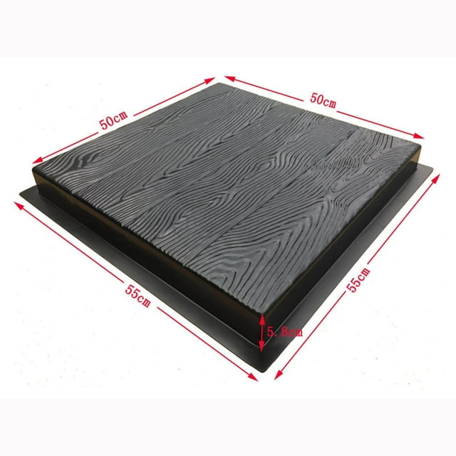 pitrice Moule de Pavage Imitation Grain de Bois DIY Réutilisable pour Patio Extérieur Jardin