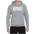 thumbnail image 2 of Wild Bobby Waymaker Inspirational/Christian Unisex Graphic Hoodie Sweatshirt, Heather Grey, Large, 2 of 5