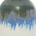 thumbnail image 2 of DecMode 13" Handmade White Ceramic Vase with Dripping Effect, 2 of 8
